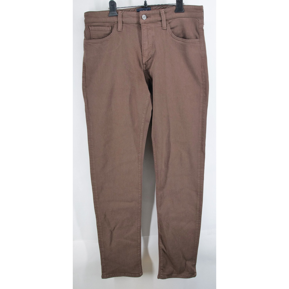 34 Heritage Pants Mens 34x34 Brown Courage Mid Rise Straight Leg Stretch Viscose